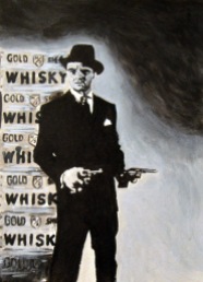 James Cagney en “The public enemy”/”El enemigo público”. William Wellman. 1931 13x18 cm. Acrílico sobre papel. VENDIDO
